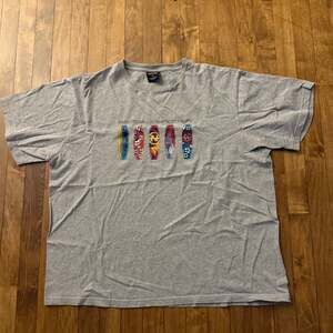 Grey Y2K Nautica competition surfboard graphic tee XL